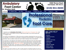 Tablet Screenshot of footcarecleveland.com